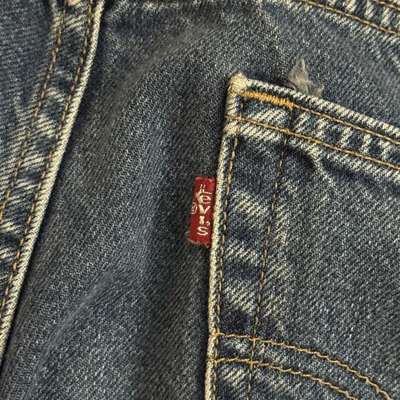 Levi’s 517 Bootcut Jeans 33x30 USA Made Custom Floral Patch Y2K Grunge - Picture 9 of 10